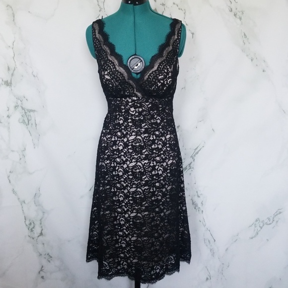 White House Black Market Dresses & Skirts - ⚡FLASH SALE! WHBM Black Scalloped Lace Midi Dress